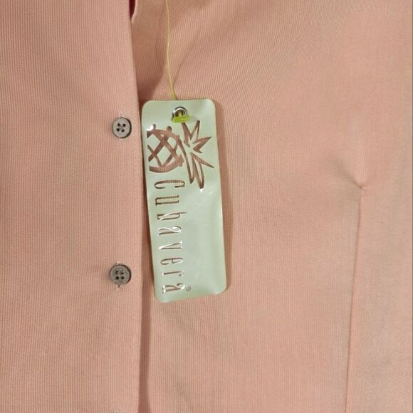 Cubavera Women’s XXL Peach Button-Down Blouse Short Sleeve - Picture 3 of 15